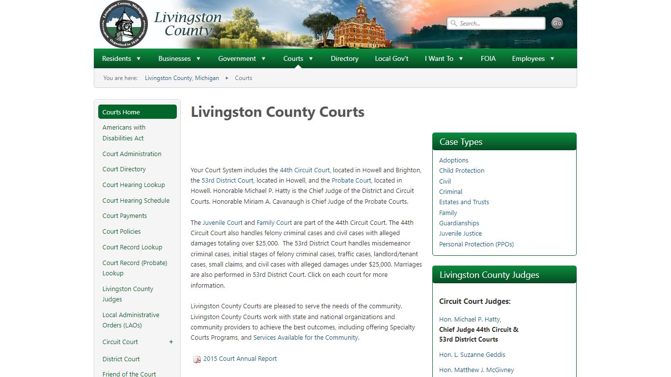 Livingston County Courts