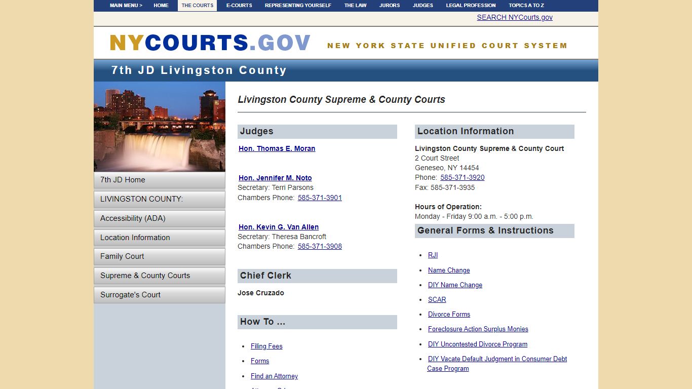 Livingston County Supreme & County Courts | NYCOURTS.GOV